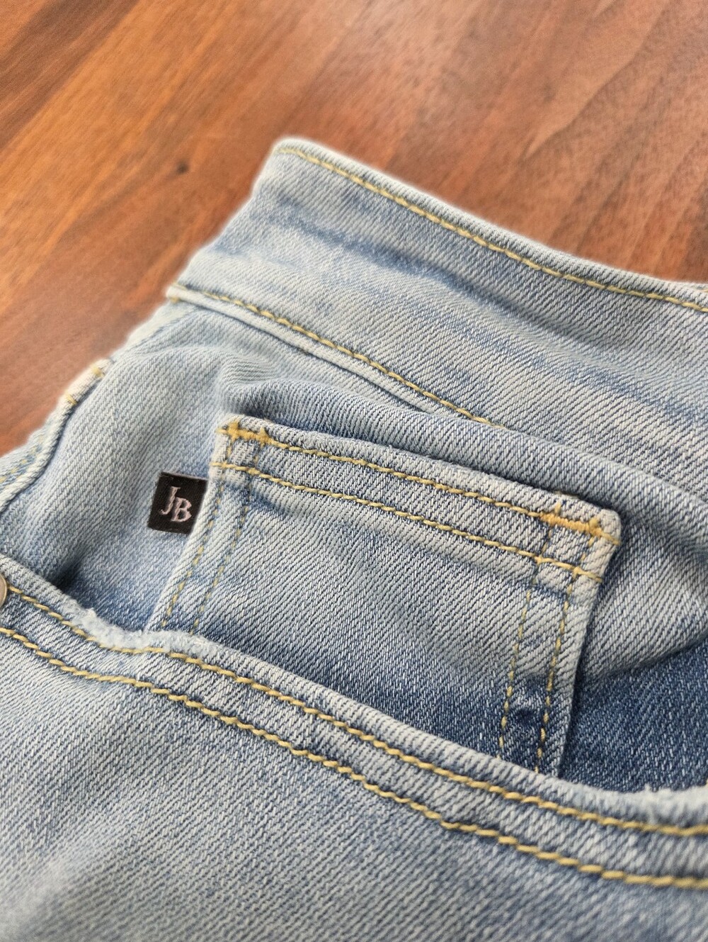 Judy Blue Light Destroy Straight Jean with Frayed Hem High Waist Size 14W - Picture 8 of 11